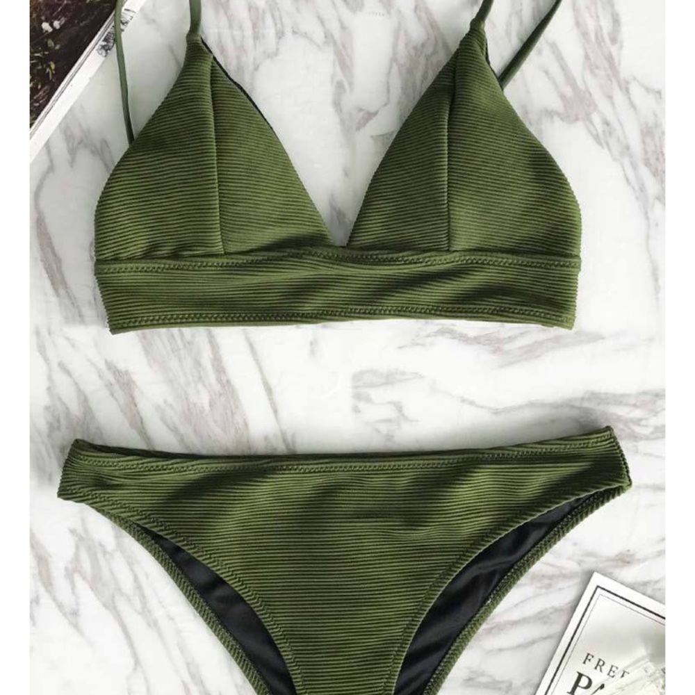 New Army Green Cupshe Bikini S